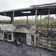 Neznanci ukradli avtobus Arrive Slovenija, se vozili in ga zažgali